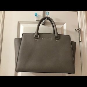 Authentic Michael Kors grey handbag